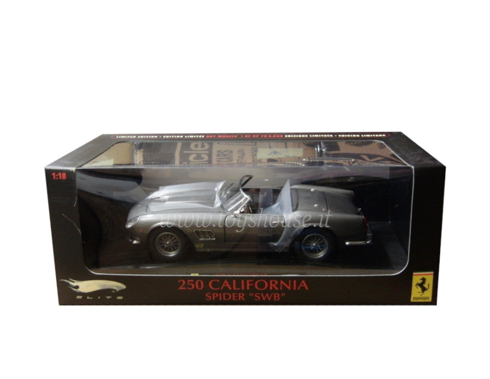 Hot Wheels scala 1:18 articolo P9896 Elite Ferrari 250 California Spider "SWB" Ed.Lim. 5000 pz