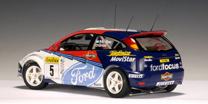 AUTOart 1:18 scale item 80212 Racing Division Collection Ford Focus WRC Rally Monte Carlo 2002 C.McRae/N.Grist n.5