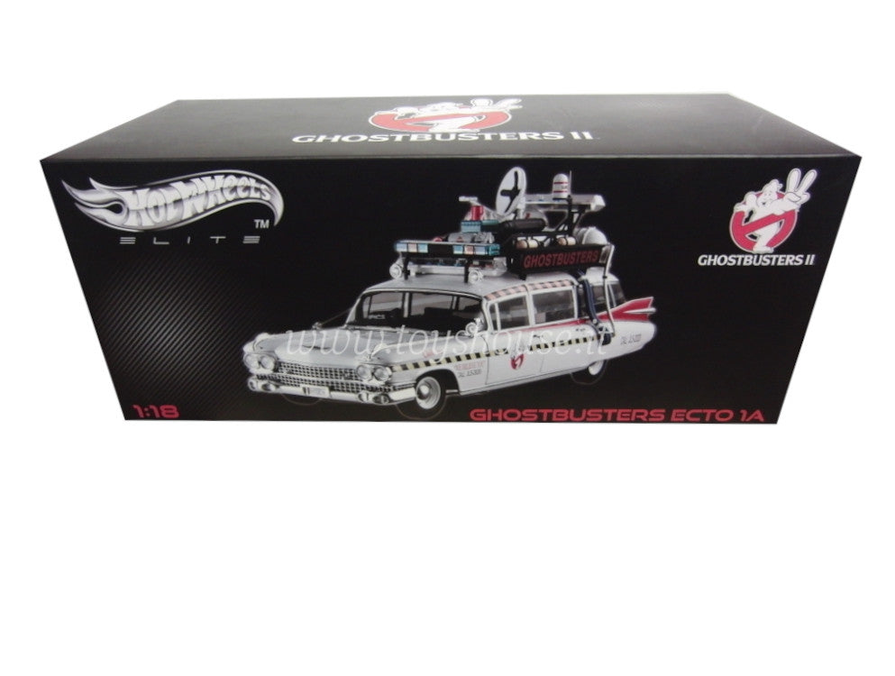 Hot Wheels 1:18 scale item X5470 Elite Cadillac ECTO-1A Ghostbusters
