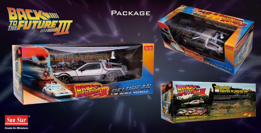 Sun Star 1:18 scale item 2714 Back to the Future Delorean Back to the Future III
