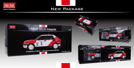 Sun Star 1:18 scale item 3125 Classic Rally Collectibles Lancia Delta HF Integrale Rally Sweden 1989 Limited Ed. 779 pcs