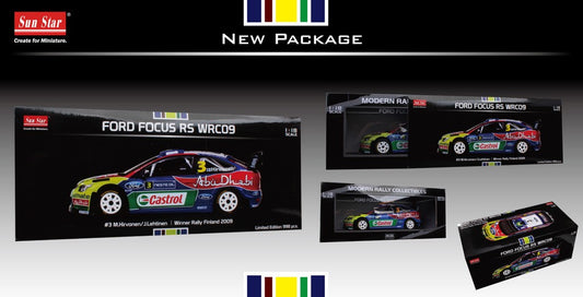 Sun Star 1:18 scale item 3945 Modern Rally Collectibles Ford Focus RS WRC 09 Rally Finland 2009 Limited Edition 998 pcs