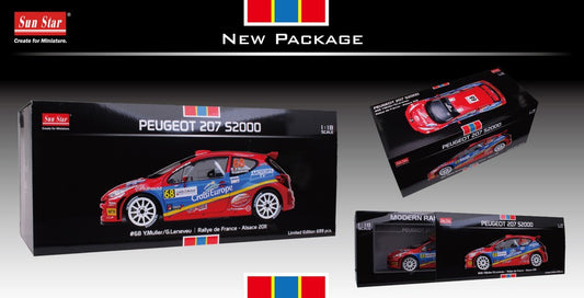Sun Star 1:18 scale item 5432 Modern Rally Collectibles Peugeot 207 S2000 Rallye de Alsace 2011 Limited Edition 699 pcs