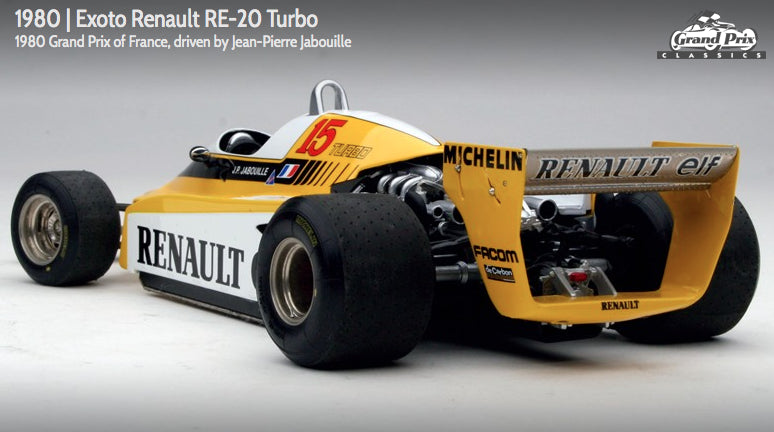 Exoto scala 1:18 articolo GPC97090 Grand Prix Classics Collection Renault RE-20 Turbo - Jean-Pierre Jabouille