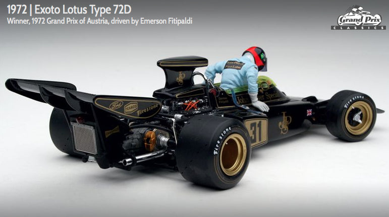Exoto scala 1:18 articolo GPC97032 Grand Prix Classics Collection Lotus Type 72D - Emerson Fittipaldi
