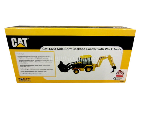 Norscot CAT scala 1:50 articolo 55060 CAT 432D Side Shift Backhoe Loader