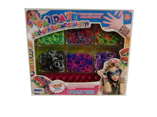 Colorful Rubber Bands with 1000 Colorful Rubber Bands 24 Hooks and 2 Frames