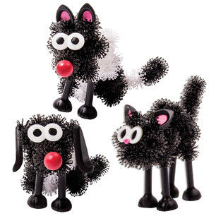 Bunchems Puppies with more than 60 pieces Black and White & accessories Creative Games Spin Master