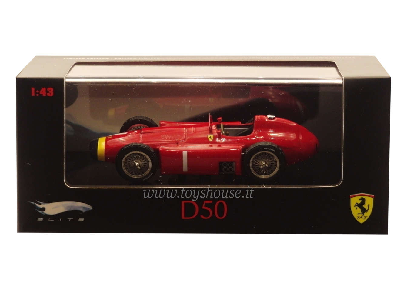 Hot Wheels 1:43 scale item P9947 Elite Ferrari D50 Fangio 1956 (GP Germany) Limited Edition 10000 pcs