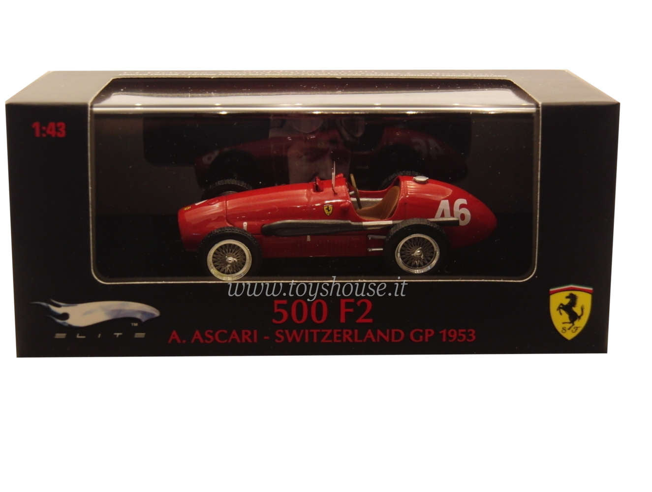 Hot Wheels scala 1:43 articolo T6275 Elite Ferrari 500 F2 Ascari 1952 (GP Svizzera) Ed.Lim. 5000 pz