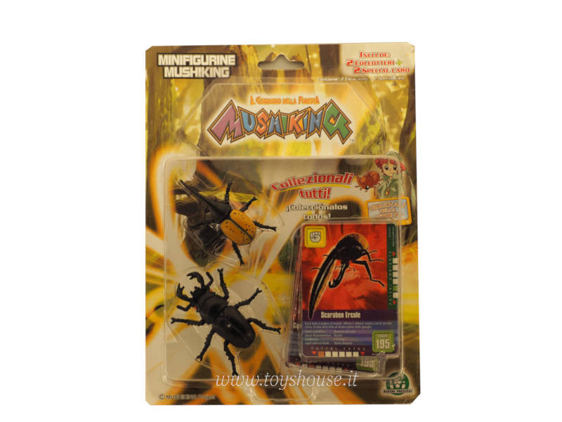 Mushiking I Guardiani della Foresta Blister 2 Scarabei & 2 Carte Hasbro 2015 Action Figure