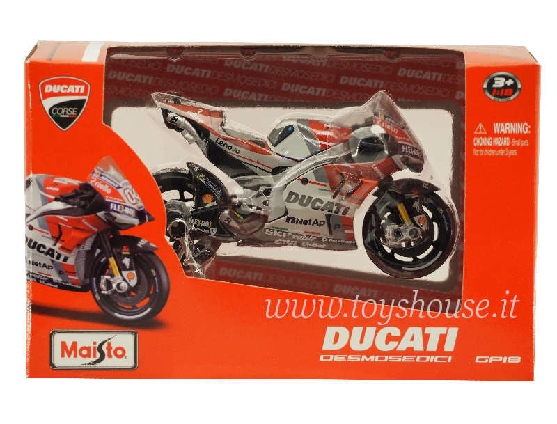 Maisto 1:18 scale item 34593 Ducati Desmosedici GP18 Andrea Dovizioso
