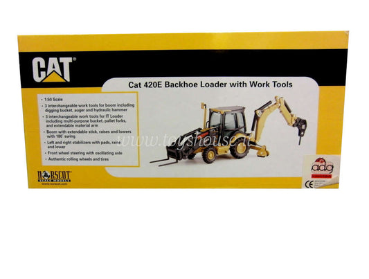 Norscot CAT scala 1:50 articolo 55143 CAT 420E Center Pivot Backhoe Loader