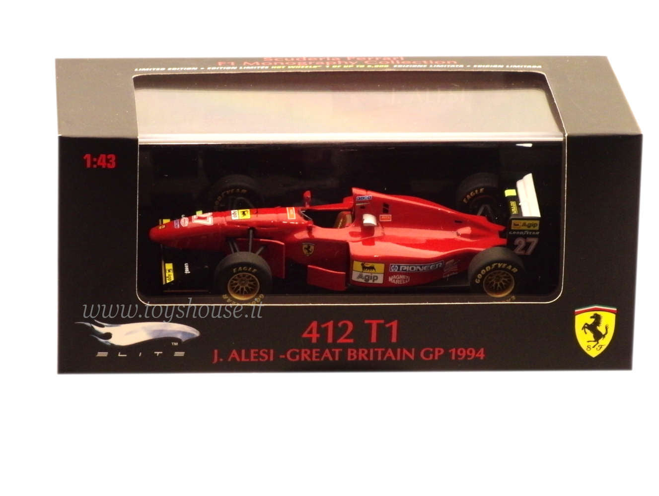 Hot Wheels scala 1:43 articolo T6284 Elite Ferrari 412 T1 Alesi 1994 (GP Inghilterra) Ed.Lim. 5000 pz