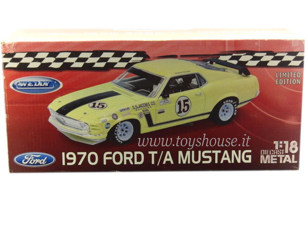 Welly scala 1:18 articolo 12527MB Ford Mustang Boss 302 n.15 1970