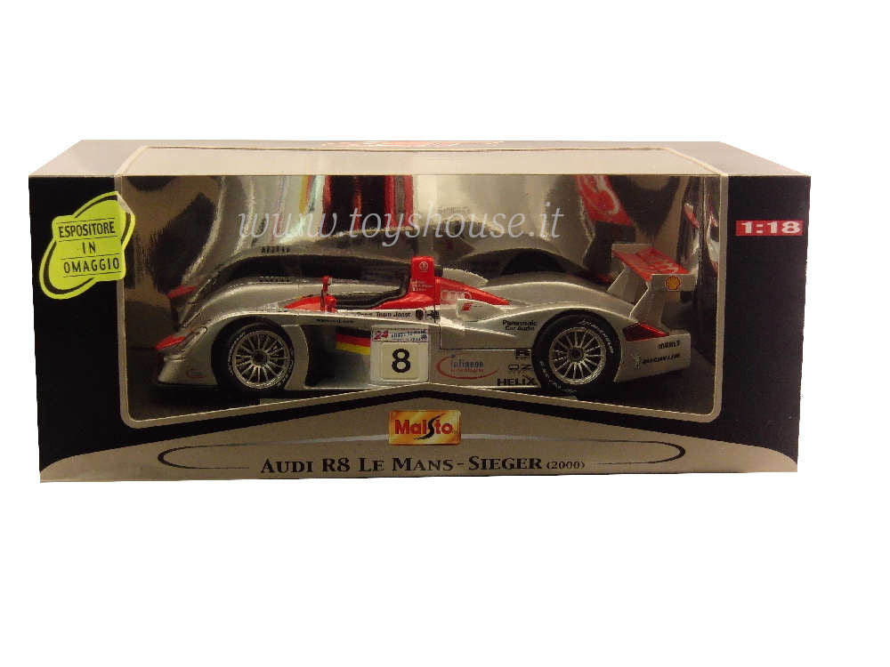 Maisto 1:18 scale item 38899 GT Racing Collection Audi R8 3.6L Turbo V8 Team Audi Sport LM