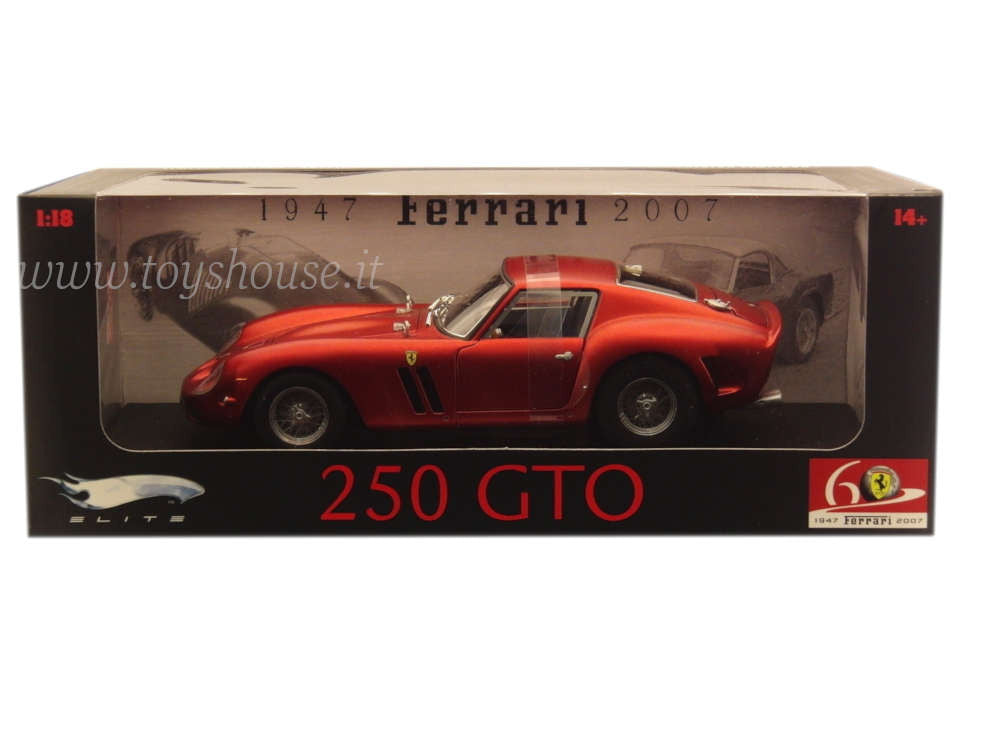 Hot Wheels 1:18 scale item L2972 Elite Ferrari 250 GTO 60th Anniversary Limited Edition 6060 pcs