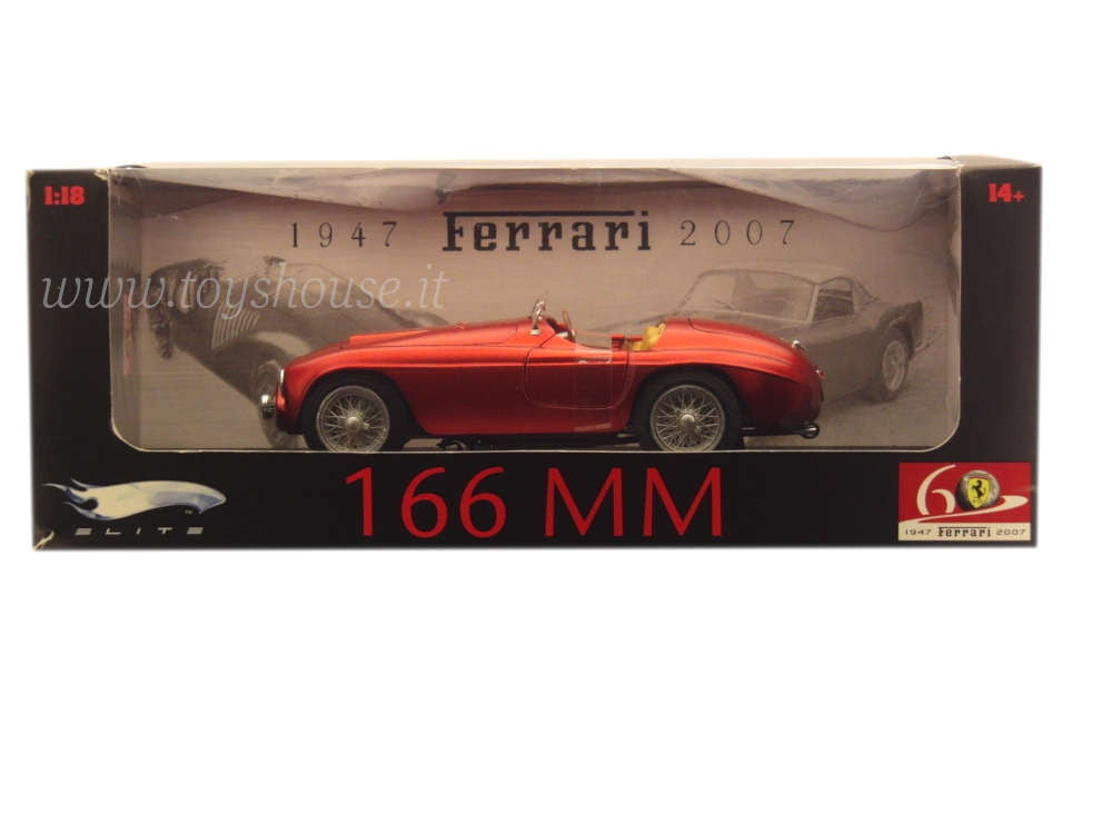Hot Wheels scala 1:18 articolo L2990 Elite Ferrari 166 MM Spider 60o Anniversario Ed.Lim. 6060 pz