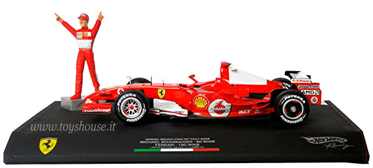 Hot Wheels scala 1:18 articolo J2994 Racing Ferrari 248 F1 Ultima Vittoria in Europa GP Monza c/base in pelle Ed.Lim. 9290 pz
