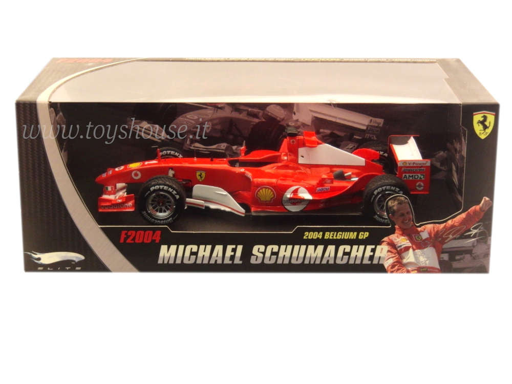 Hot Wheels 1:18 scale item N2078 Elite Ferrari F2004 Schumacher 2004 (Belgian GP) Limited Edition 5555 pcs