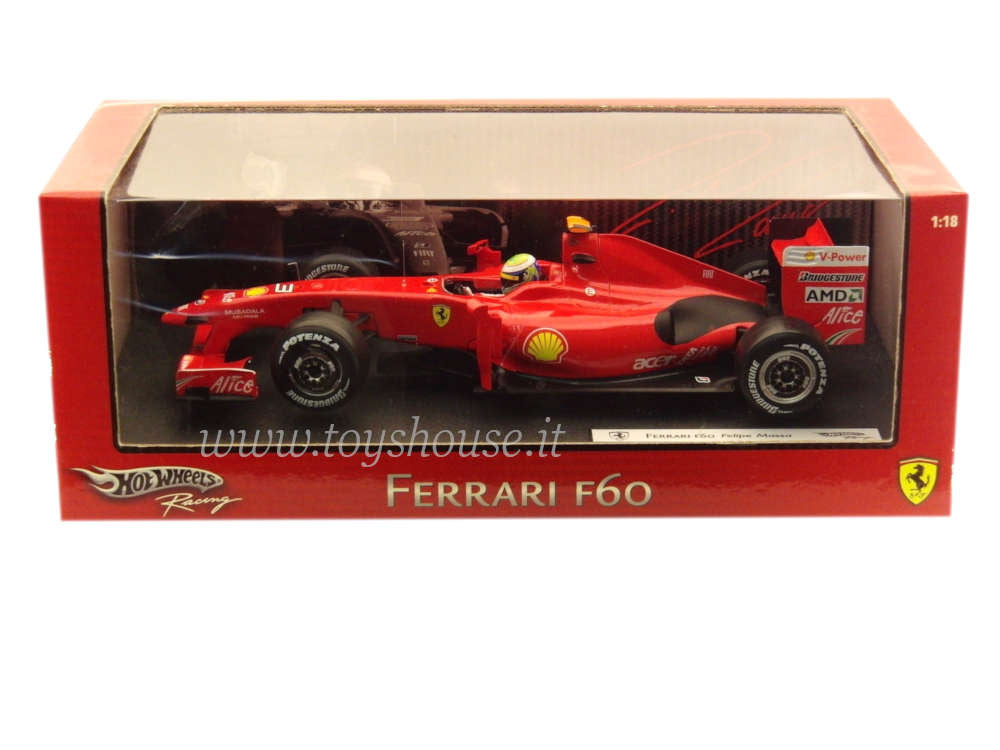 Hot Wheels 1:18 scale item P9966 Racing Ferrari F60 Massa 2009