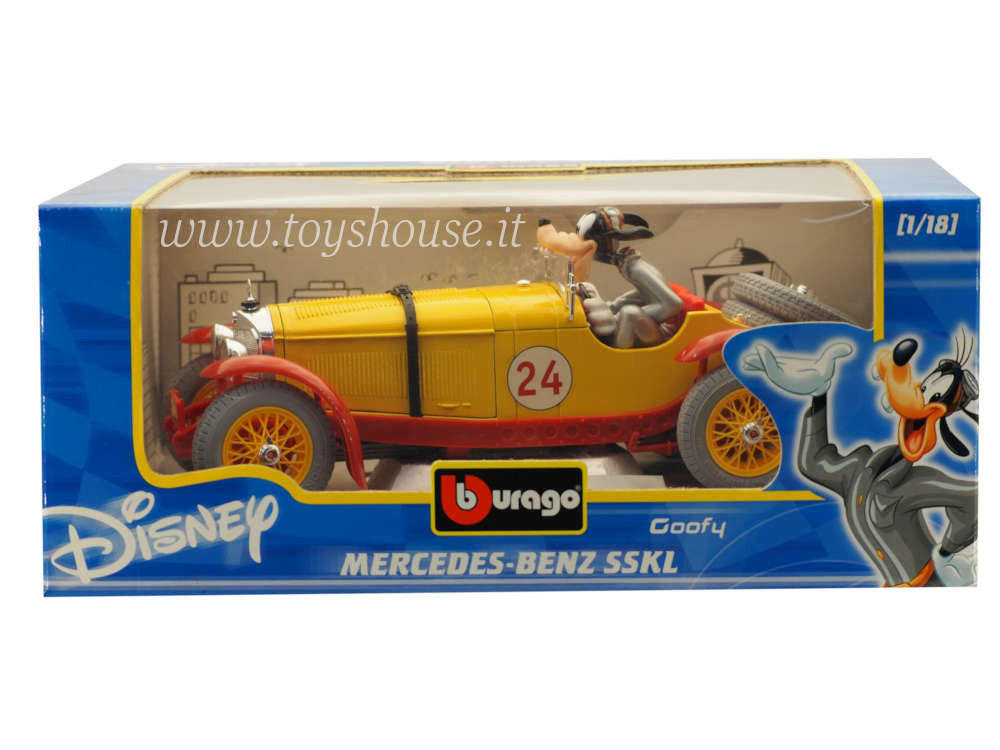 Bburago scala 1:18 articolo 21502 Disney Collection Mercedes Benz SSKL Goofy