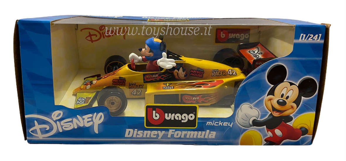 Bburago scala 1:24 articolo 2910 Disney Collection F1 Racing Mickey Mouse