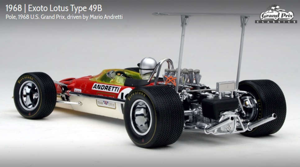 Exoto scala 1:18 articolo GPC97006 Grand Prix Classics Collection Lotus Type 49B - Mario Andretti