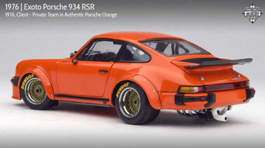 Exoto scala 1:18 articolo RLG18092 Racing Legends Collection Porsche 934 RSR Client Private Team