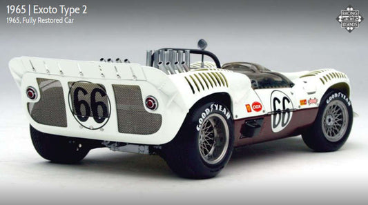 Exoto scala 1:18 articolo RLG19141 Racing Legends Collection Chaparral Type 2 Fully Restored Car (Shark Fin Fenders)