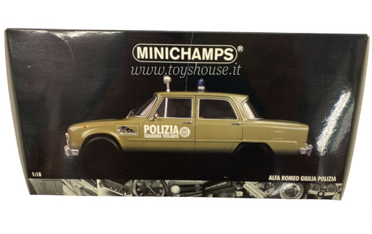 Minichamps scala 1:18 articolo 180 120991 Alfa Romeo Giulia Polizia 1970
