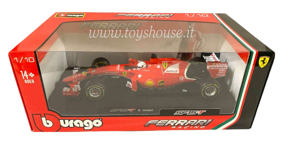 Bburago Artikel im Maßstab 1:18 18-16801 Ferrari Racing F1 Ferrari SF15-T Vettel