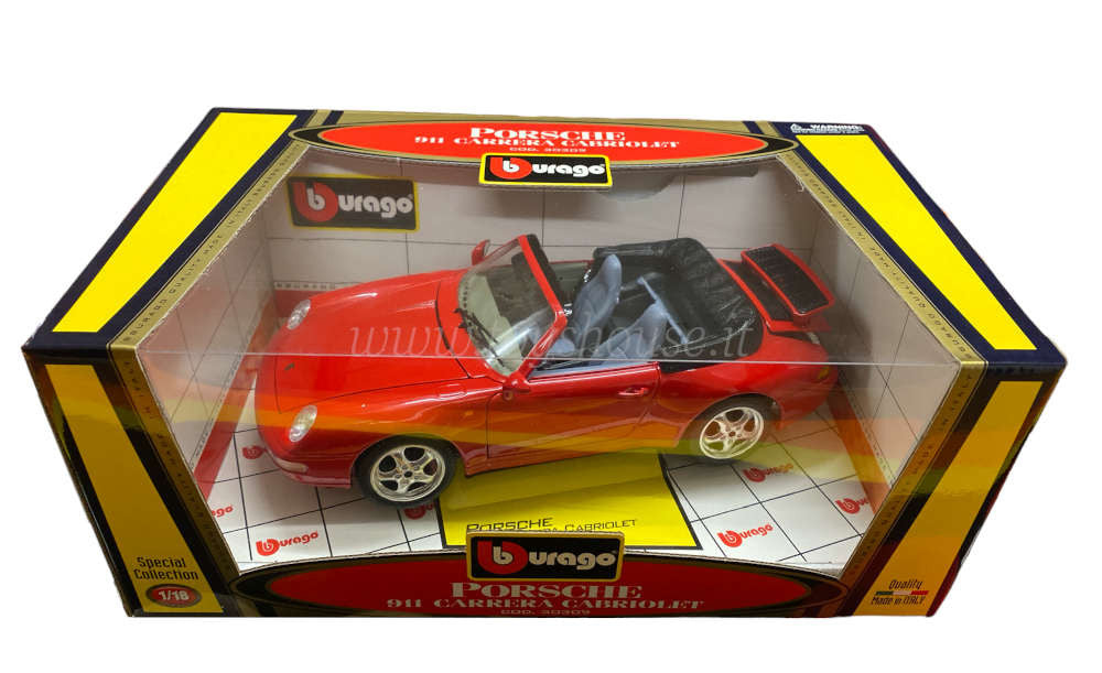 Bburago scala 1:18 articolo 30309 Special Collection Porsche Carrera 911 Cabriolet