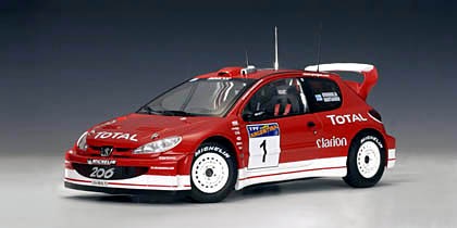 AUTOart 1:18 scale article 80356 Racing Division Collection Peugeot 206 WRC Rally Argentina 2003 M.Gronholm/T.Rautiainen