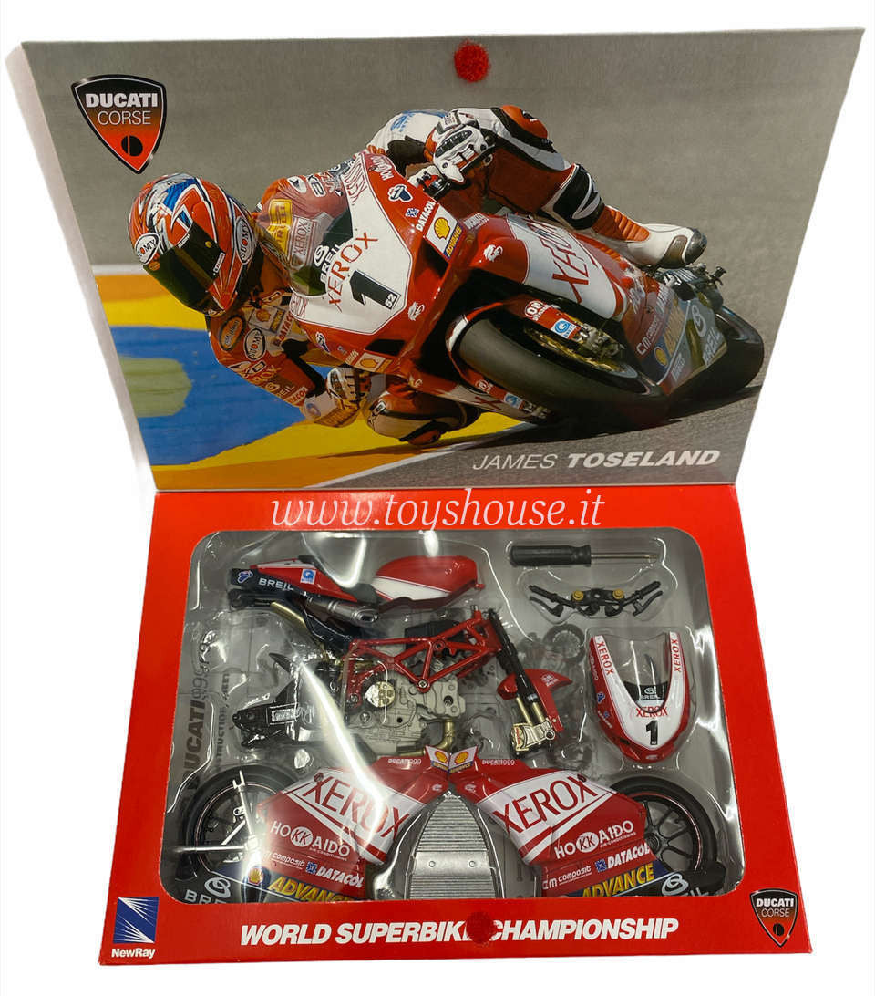 New Ray 1:12 scale item 42345 Ducati 999 F05 Toseland 2005 Model Kit