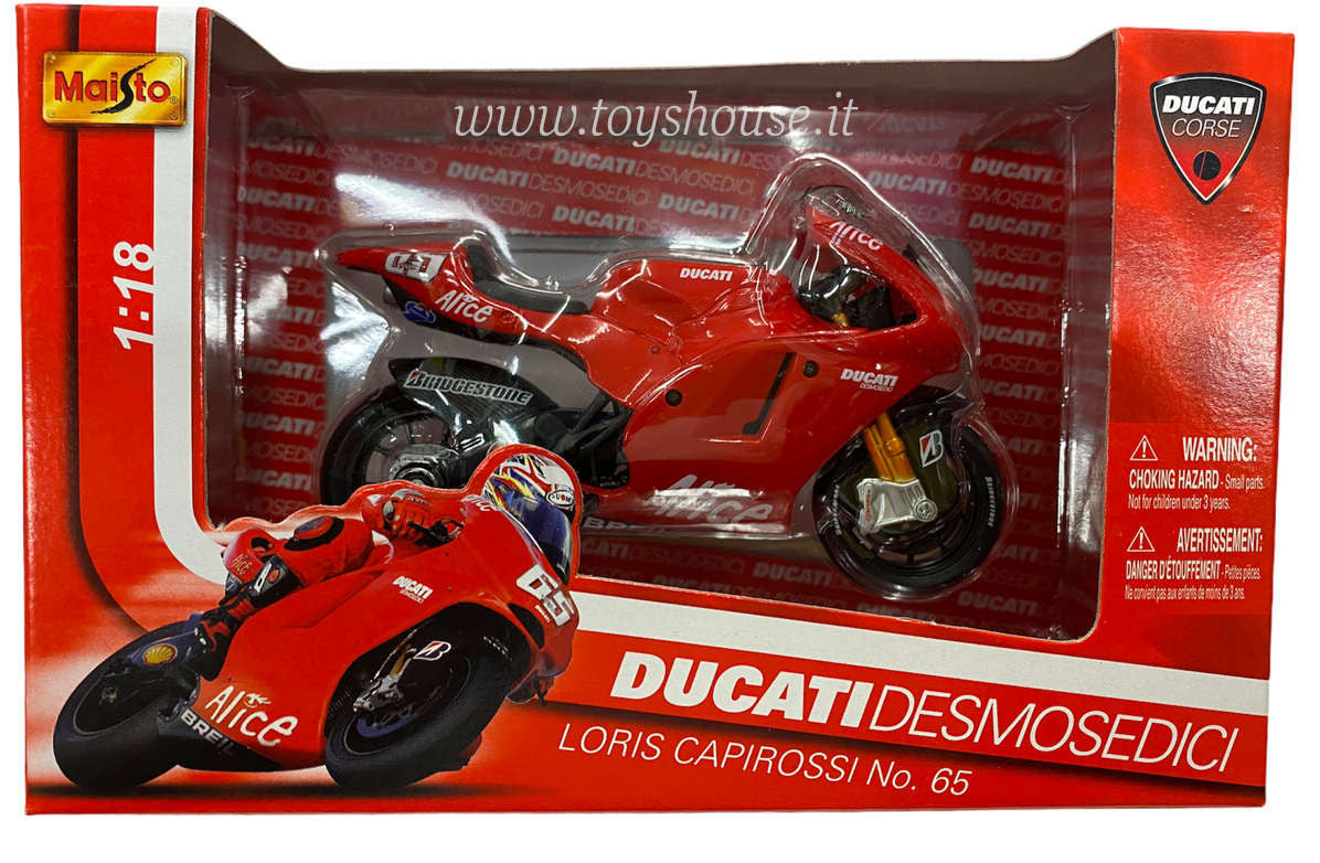 Maisto scale 1:18 item 31557 Ducati Desmosedici Capirossi Gibernau 2006