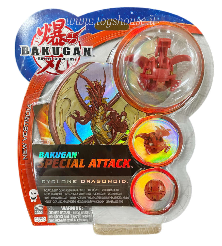 Bakugan Battle Brawlers Special Attack Cyclone Dragonoid Red Spin Master Action Figure