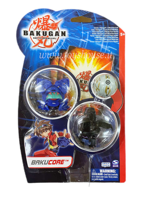 Bakugan Battle Brawlers Bakucore Starter Set 3 Bakugan & 3 Carte Portale Stagione 1 Spin Master