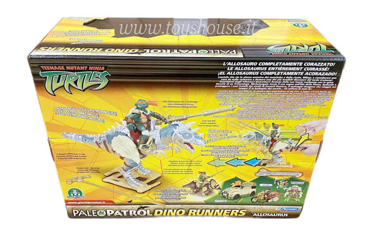 Teenage Mutant Ninja Turtles Paleo Patrol Dino Runners Allosaurus & Michelangelo Giochi Preziosi Action Figure