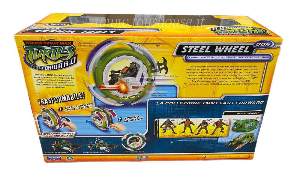 Teenage Mutant Ninja Turtles Fast Forward Steel Wheel & Donatello Giochi Preziosi Action Figure