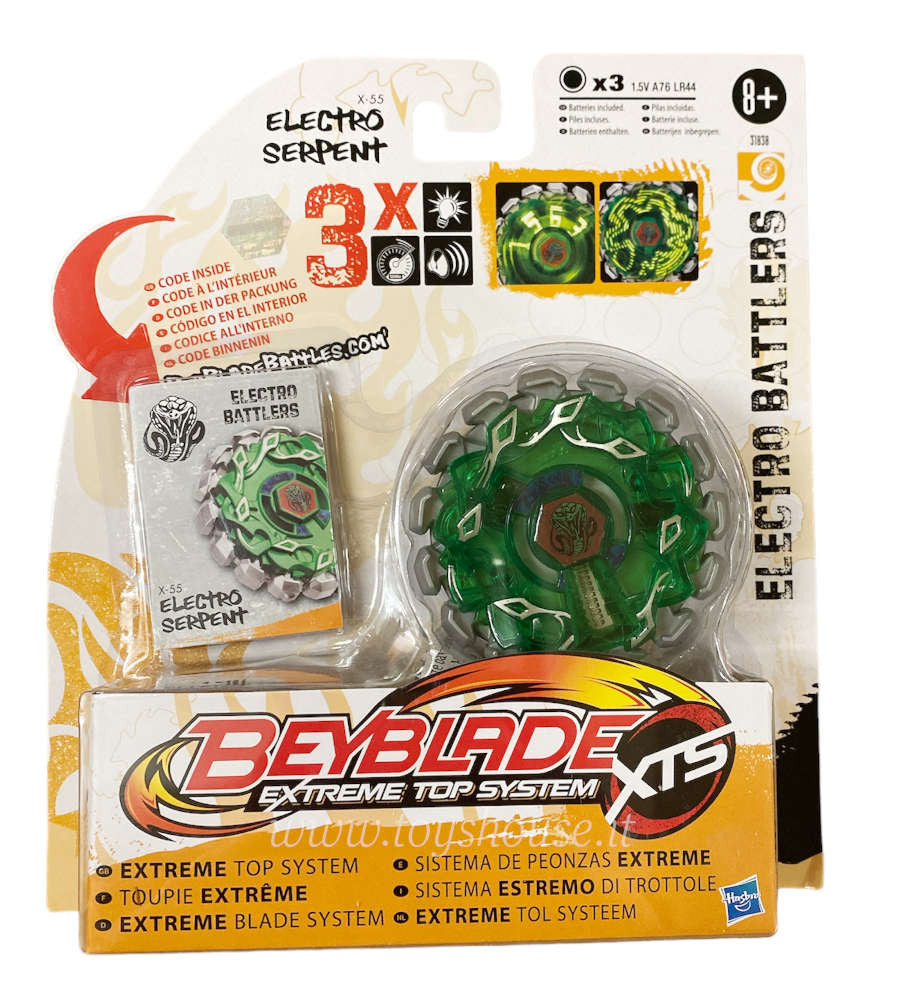 Beyblade Electro Battlers Extreme Top System XTS Electro Serpent X-55 Hasbro