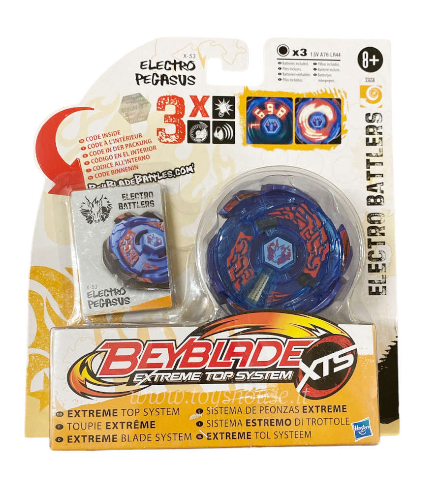 Beyblade Electro Battlers Extreme Top System XTS Electro Pegasus X-53 Hasbro