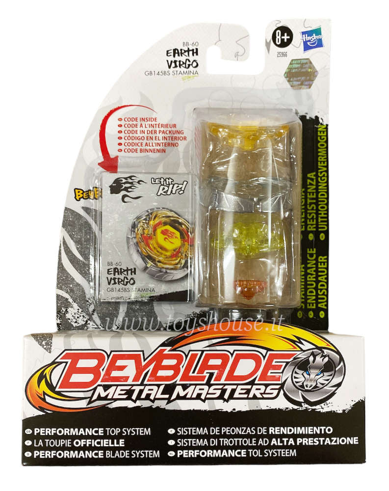 Beyblade Metal Masters Performance Top System Earth Virgo BB-60 Hasbro