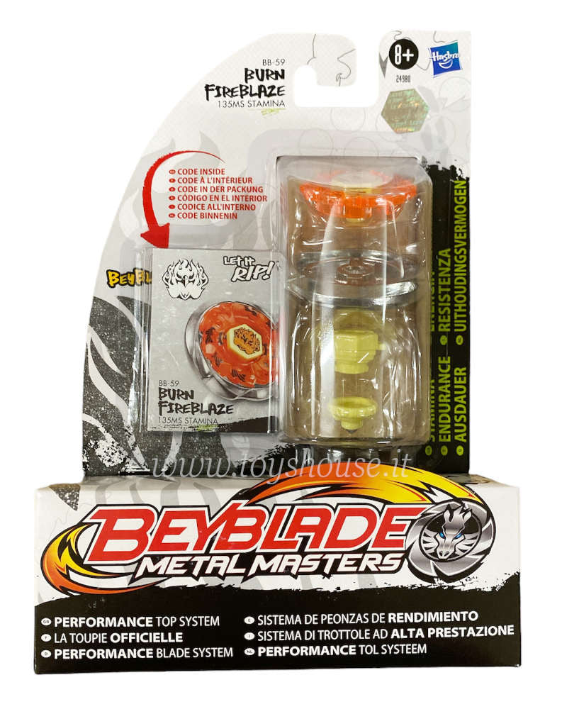 Beyblade Metal Masters Performance Top System Burn Fireblaze BB-59 Hasbro