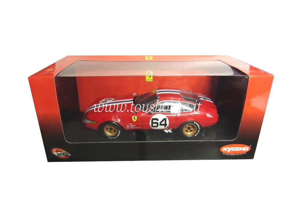 Kyosho modello in scala 1:18 articolo 08163A Ferrari 365 GTB/4 Competizione 24h Daytona 1977