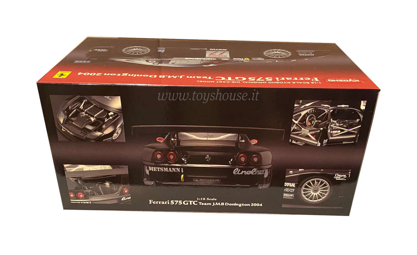 Kyosho 1:18 scale model item 08393C Ferrari 575 GTC Team JMB Donington 2004