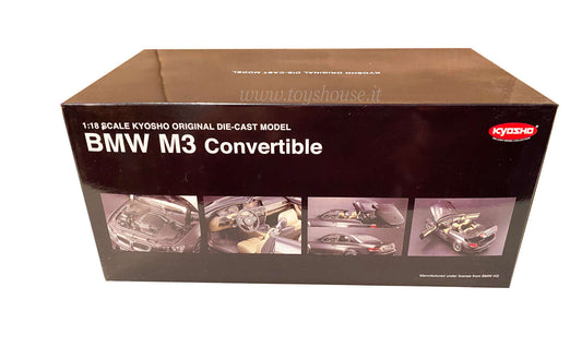 Kyosho modello in scala 1:18 articolo 08738RB BMW E93 M3 Convertible 2008