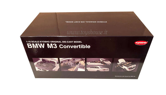 Kyosho modello in scala 1:18 articolo 08738W BMW E93 M3 Convertible 2008