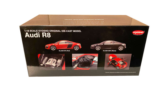 Kyosho 1:18 scale model item 09213BK Audi R8 4.2 FSI V8 2007