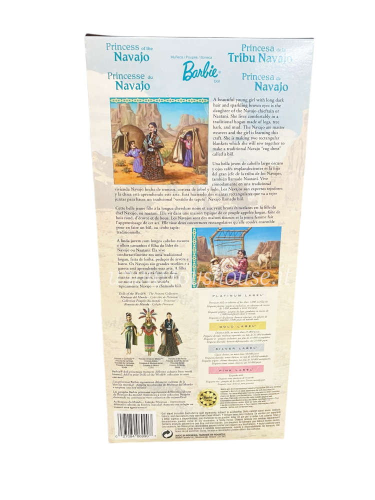 Barbie Navajo Princess B8956 Pink Label Princesses of the World Collection
